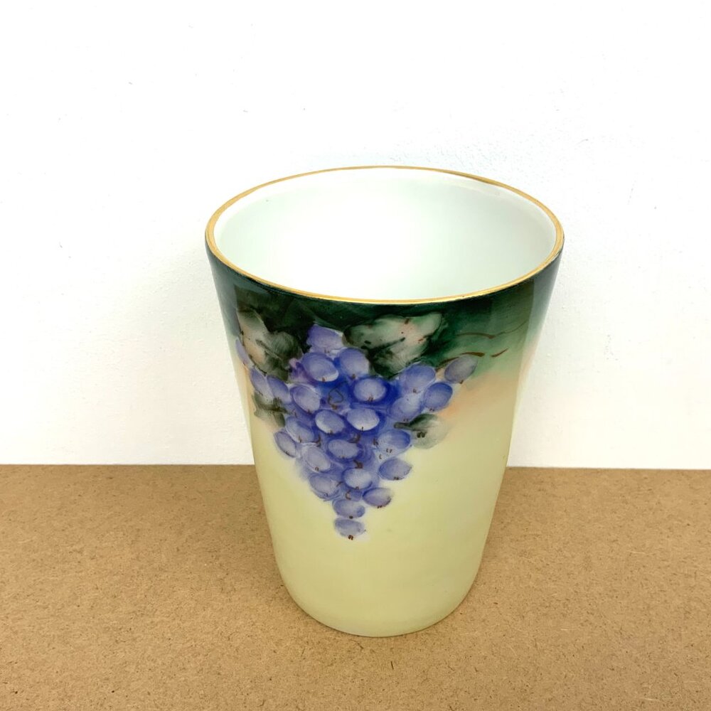Vintage TK Czechoslovakia Hand Painted Porcelain Tumbler 4" Tall - Picture 14 of 16